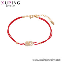 75493 Xuping bijuterias made in China atacado simples pulseira de correntes de ouro para as mulheres